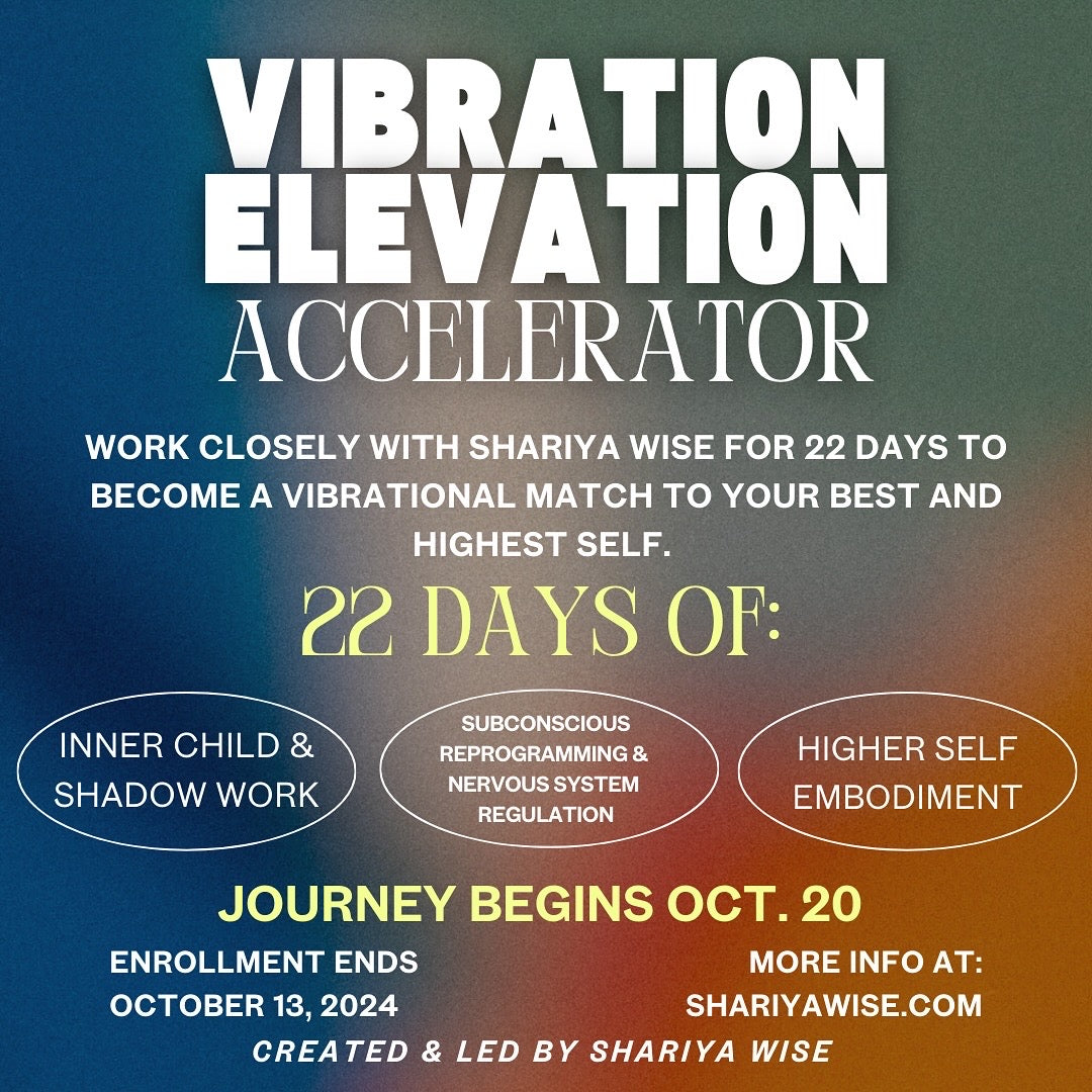 The Vibration Elevation Accelerator Begins (enrollment closed)